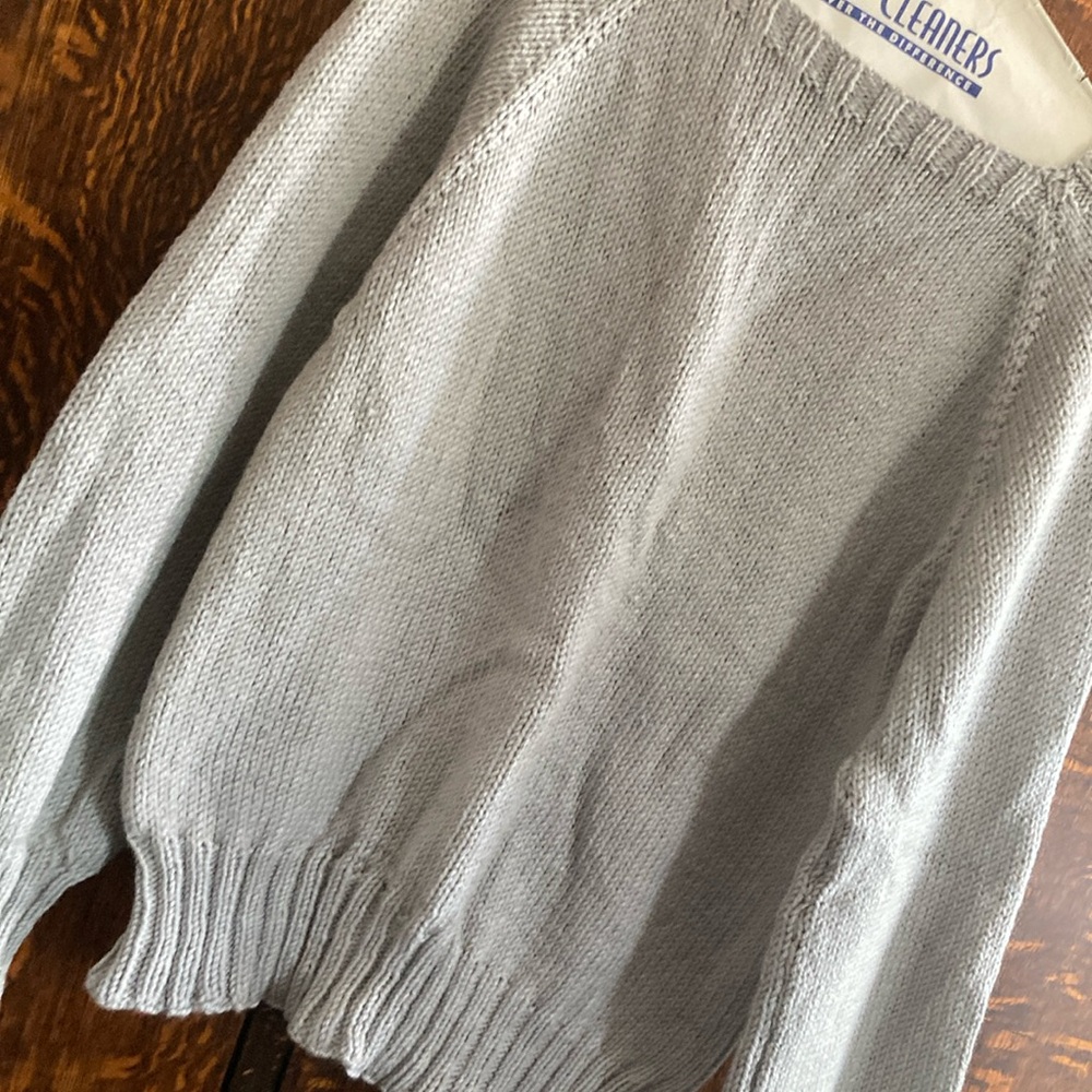 Hand knitted Women Gray Sweater